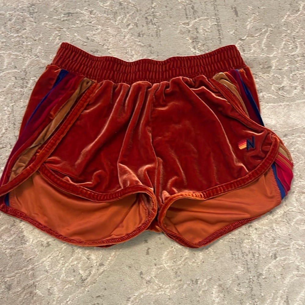 Aviator nation shorts with rainbow detail